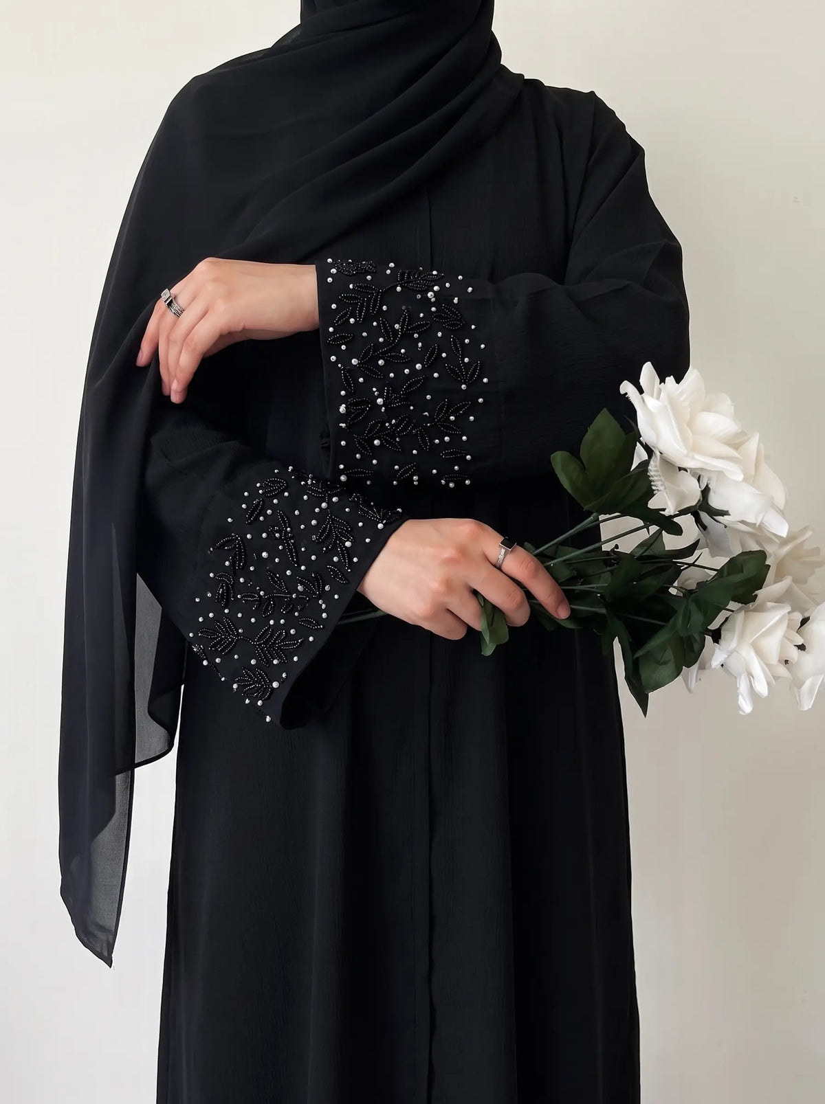 Black - Majesty of Handwork Abaya HJ1534