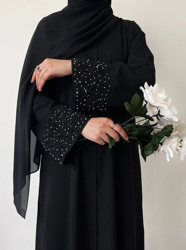 Black - Majesty of Handwork Abaya HJ1534