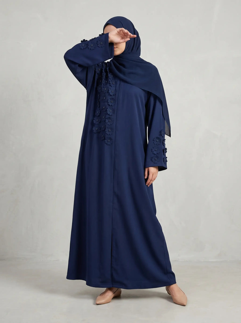 NAVY BLUE - REGAL ABAYA HJ1593