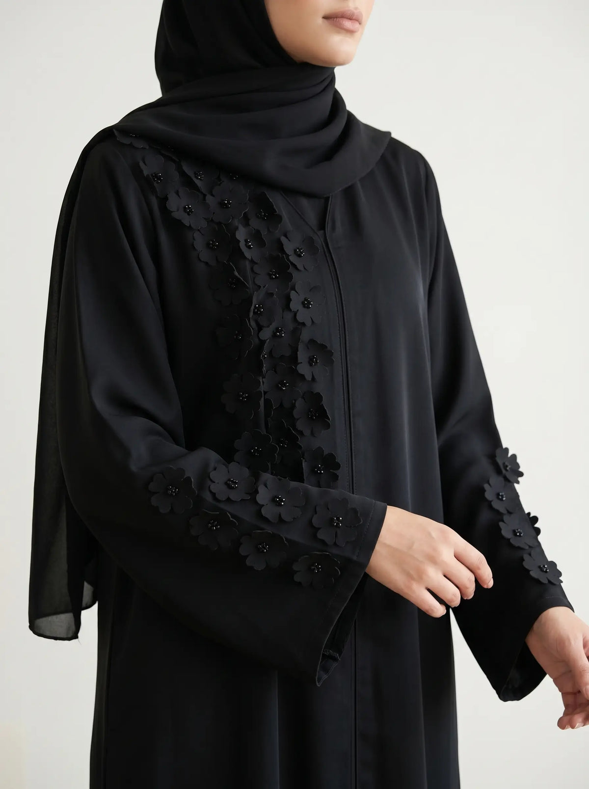 BLACK - REGAL ABAYA HJ1595 Main image