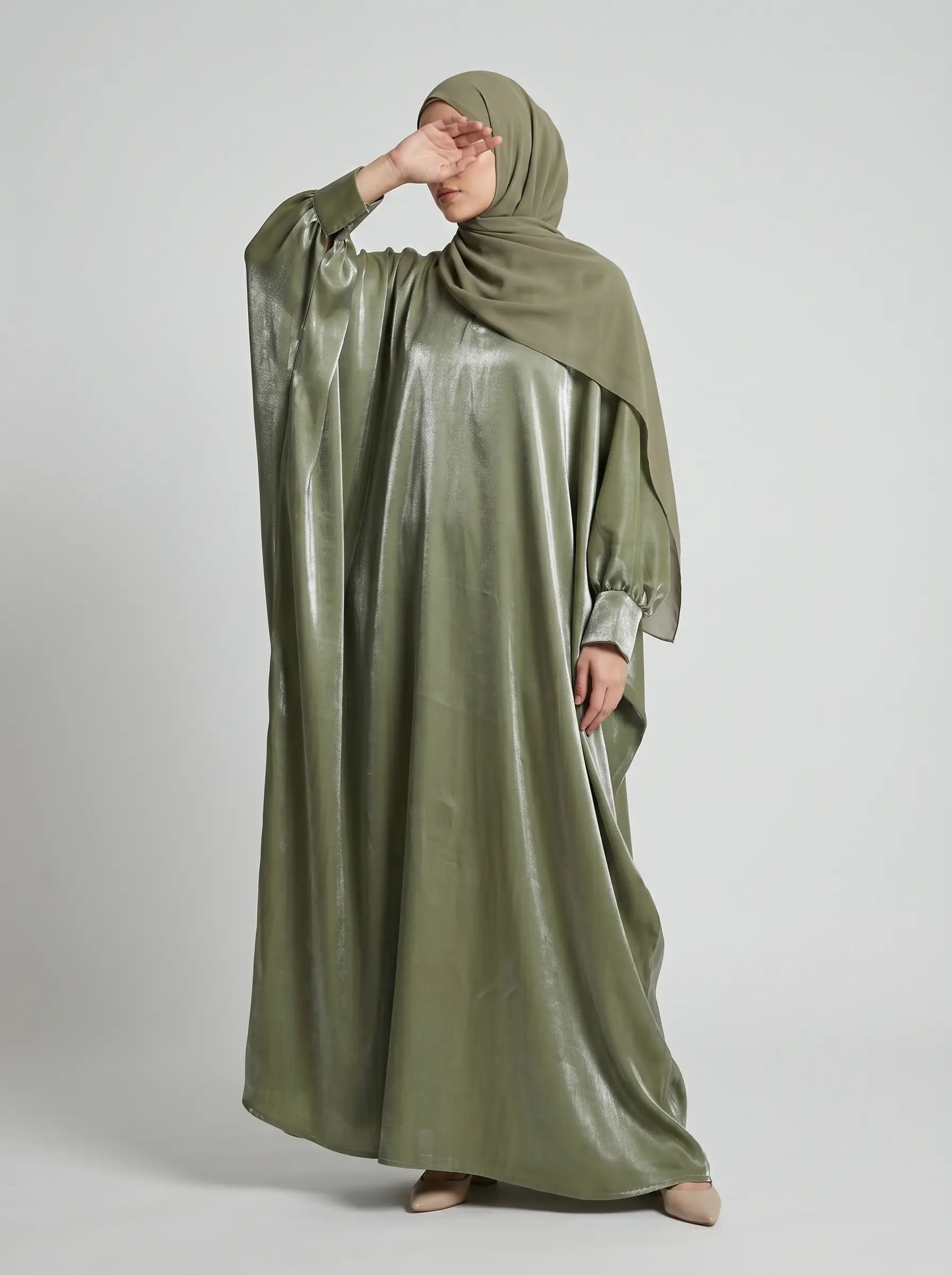 Olive Green - Nourah Abaya HJ1604