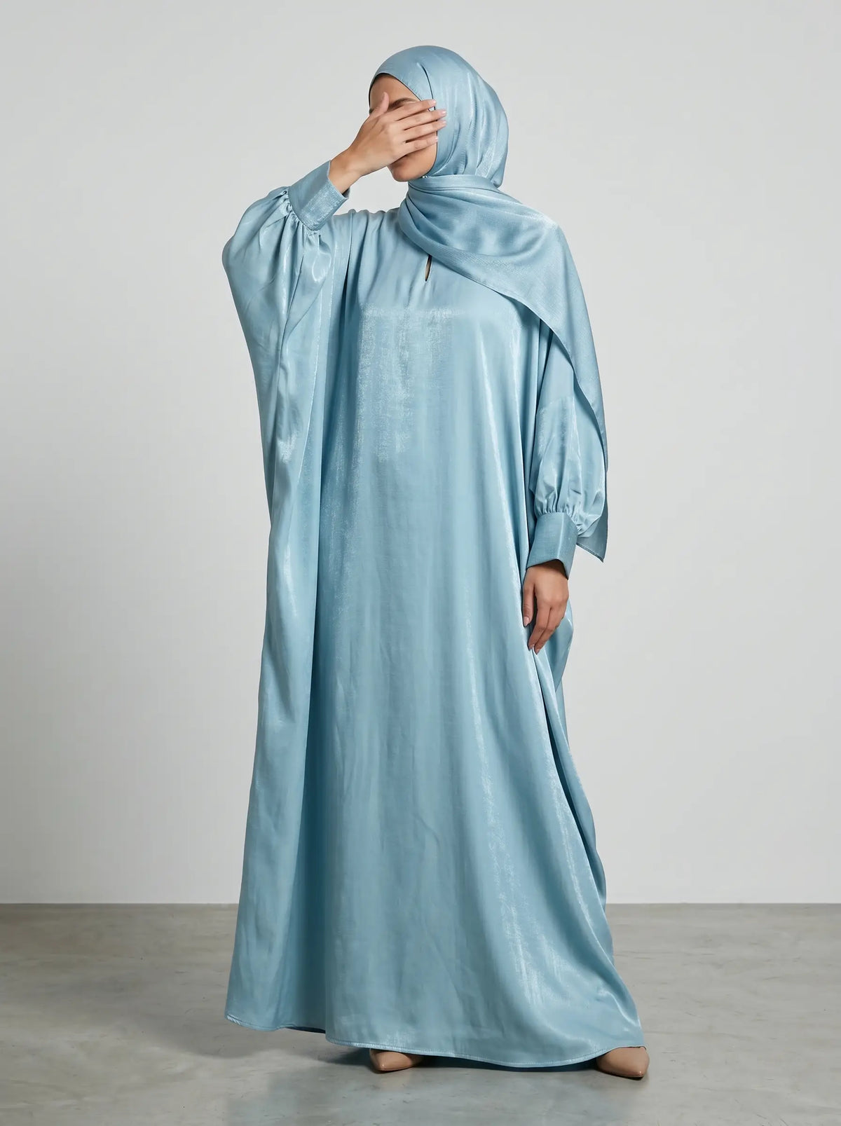 Sky Blue - Nourah Abaya HJ1603 Main image