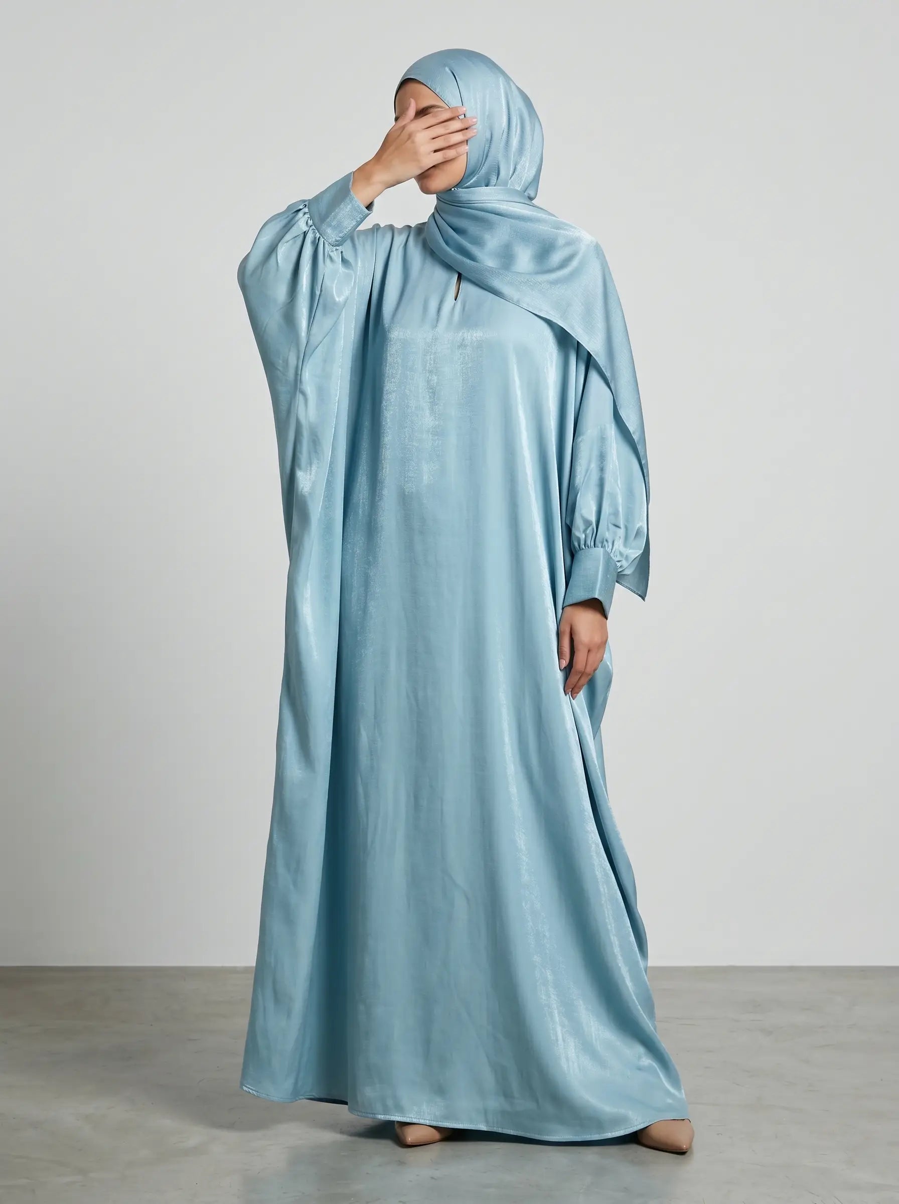 Sky Blue - Nourah Abaya HJ1603