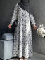 Slate Grey - Arabic Lawn Abaya HJ1733