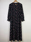 Black Floral Maxi Abaya - Rose Garden HJ1649