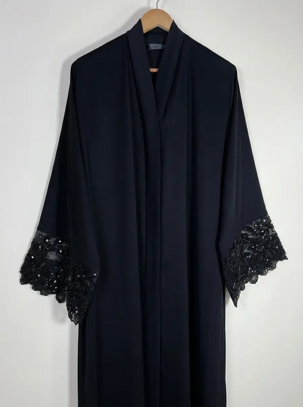 Black - Luxe Noir Abaya HJ1680