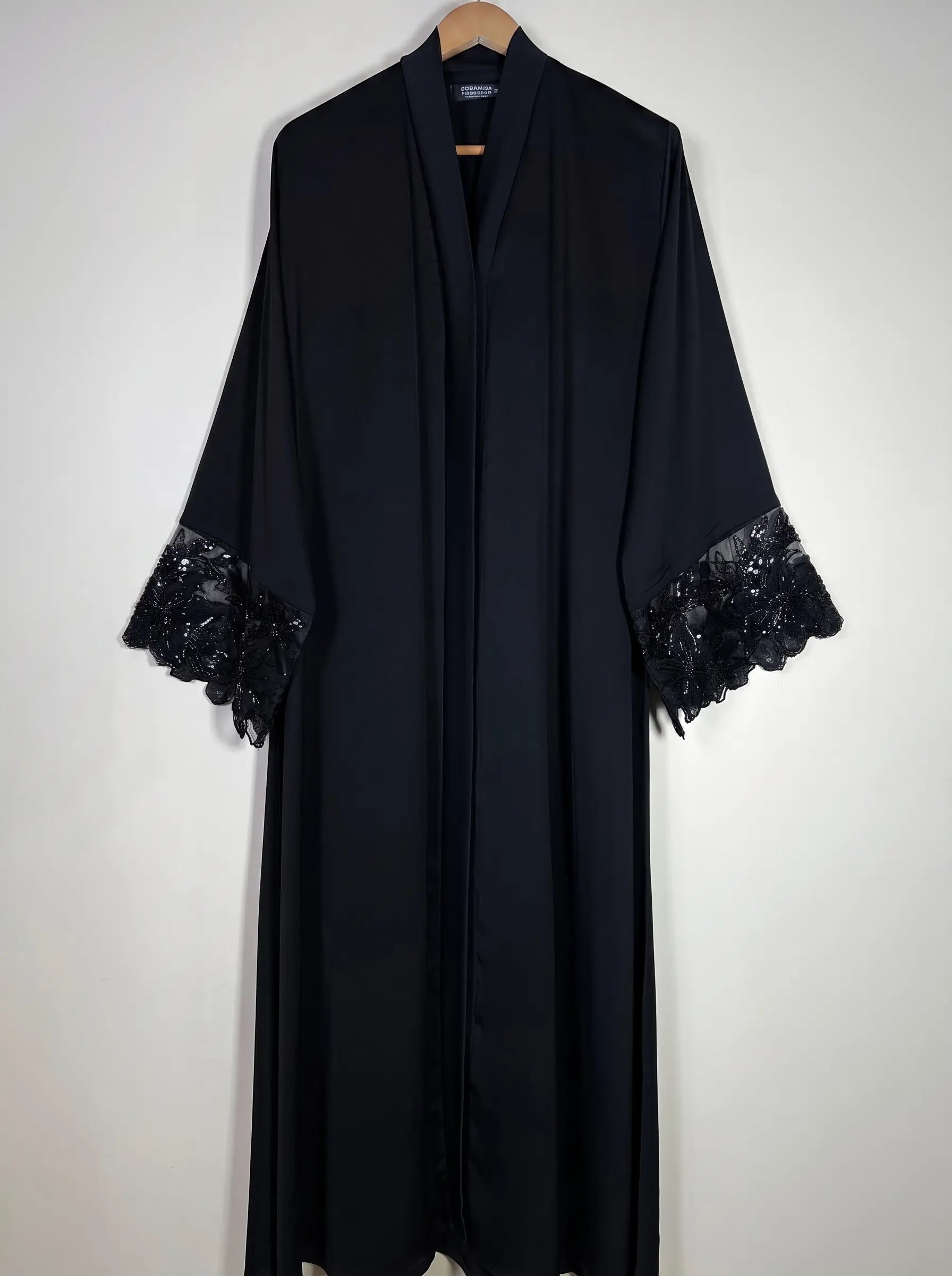 Black - Luxe Noir Abaya HJ1680 Secondary image