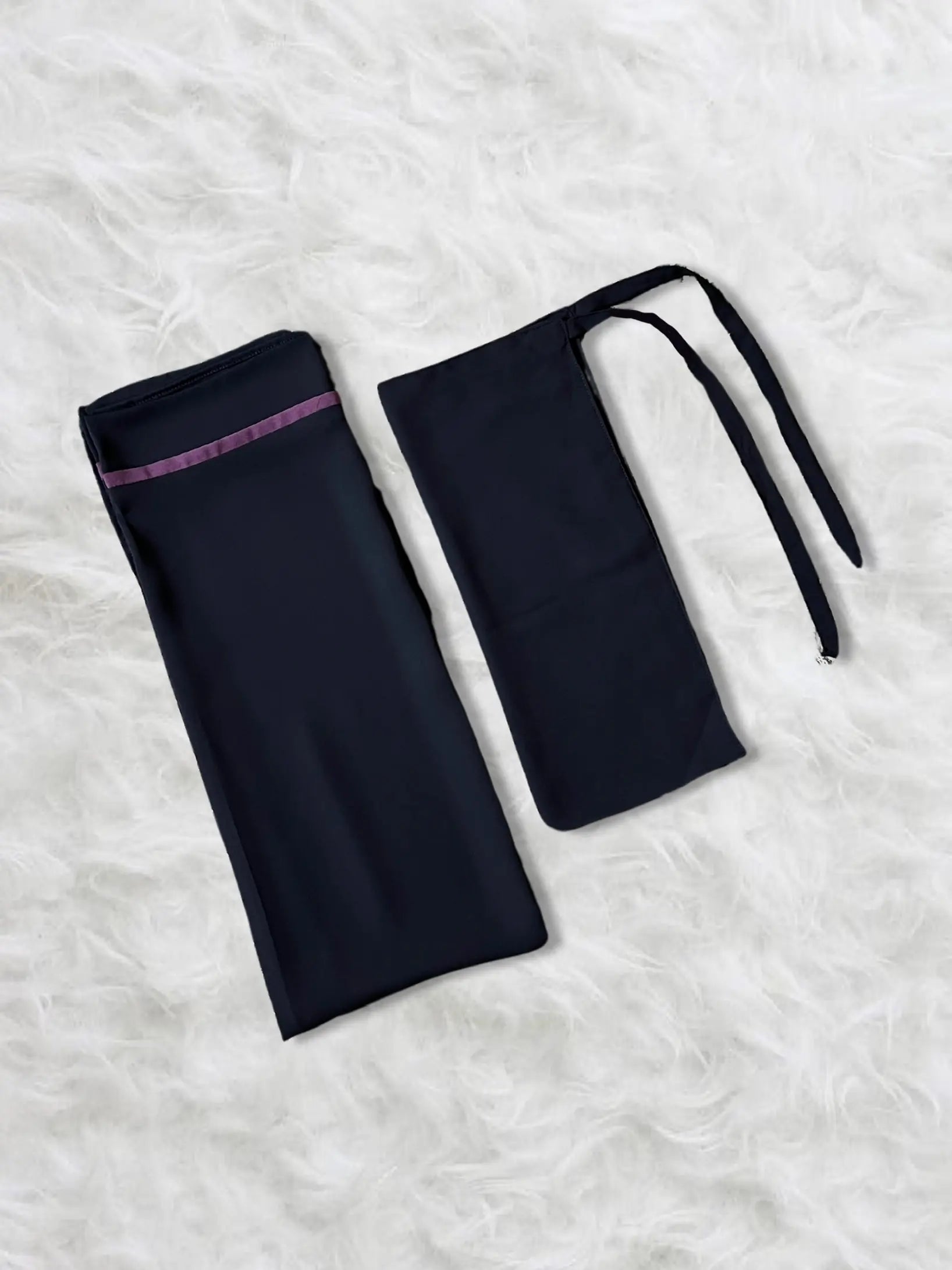 Black - Mauve Pipen Majesty Abaya HJ0850