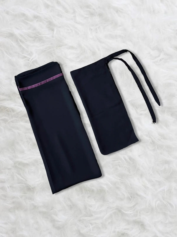 Black - Mauve Pipen Majesty Abaya HJ0850