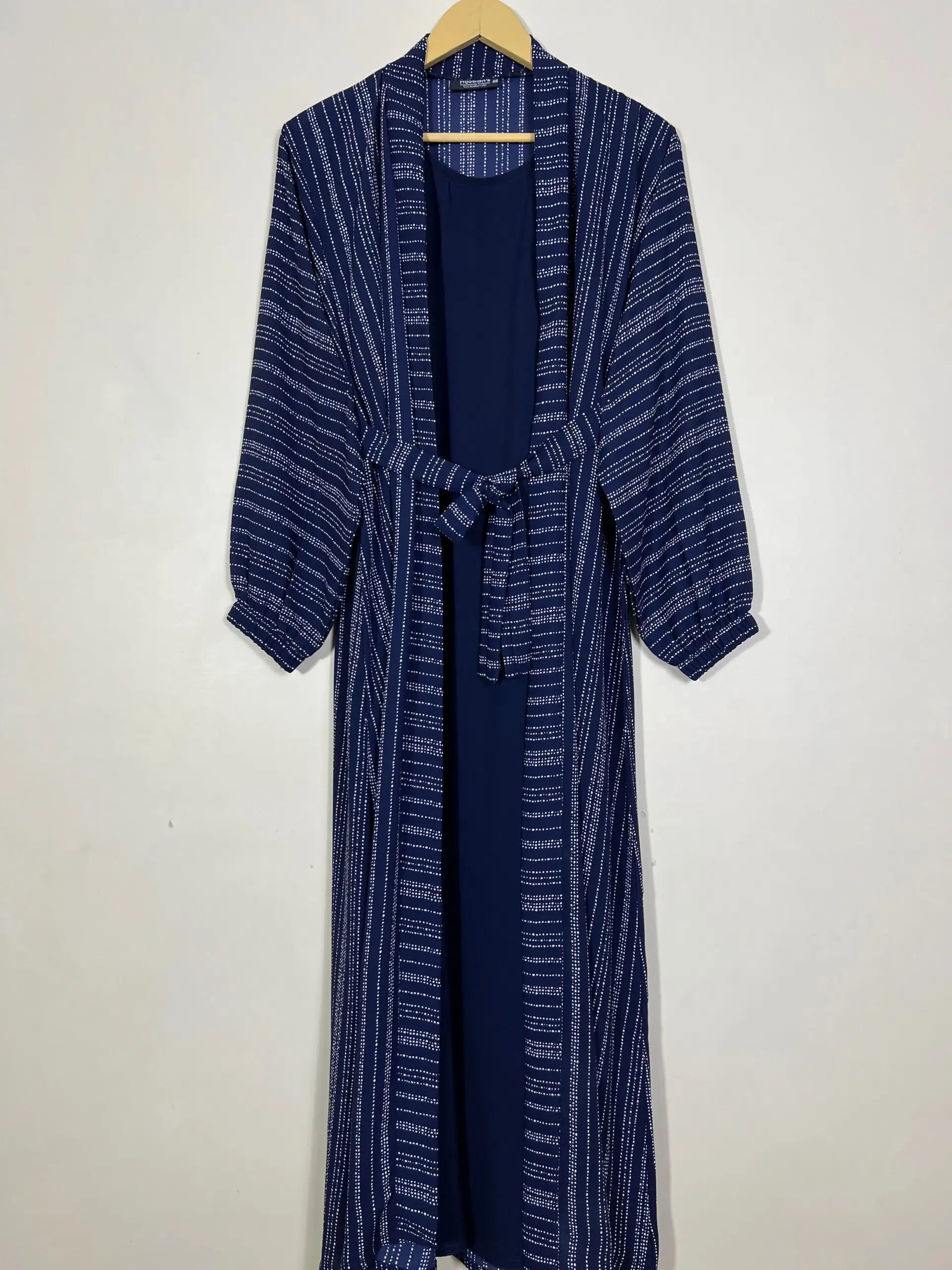 Blue - Attached Inner Chic Abaya HJ1340