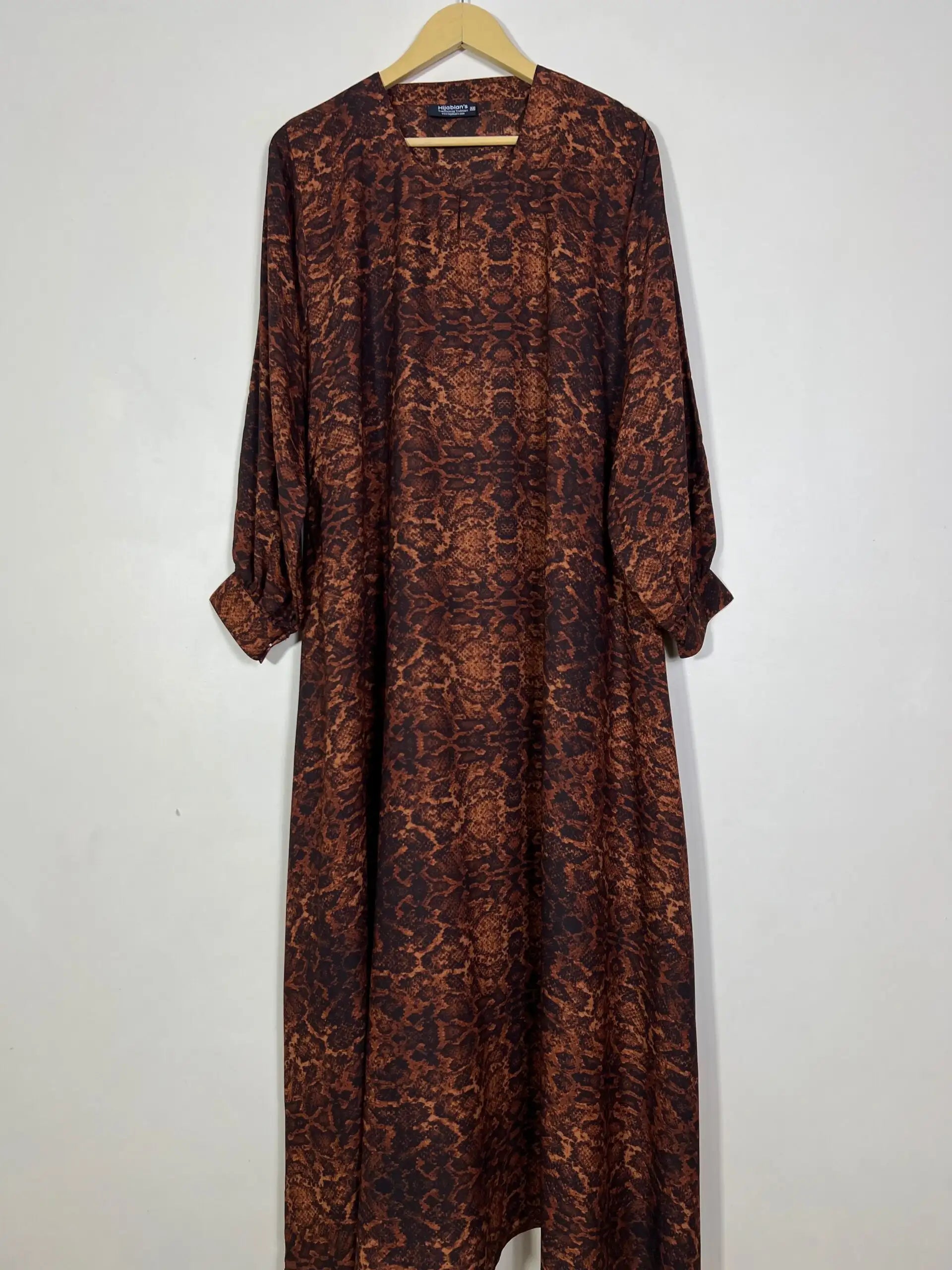 Rust Brown - Printed Maxi Abaya HJ1191