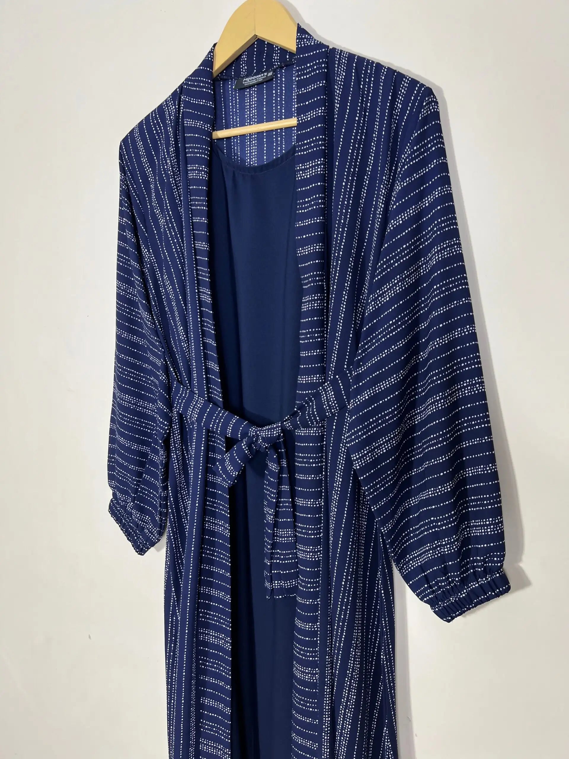 Blue - Attached Inner Chic Abaya HJ1340