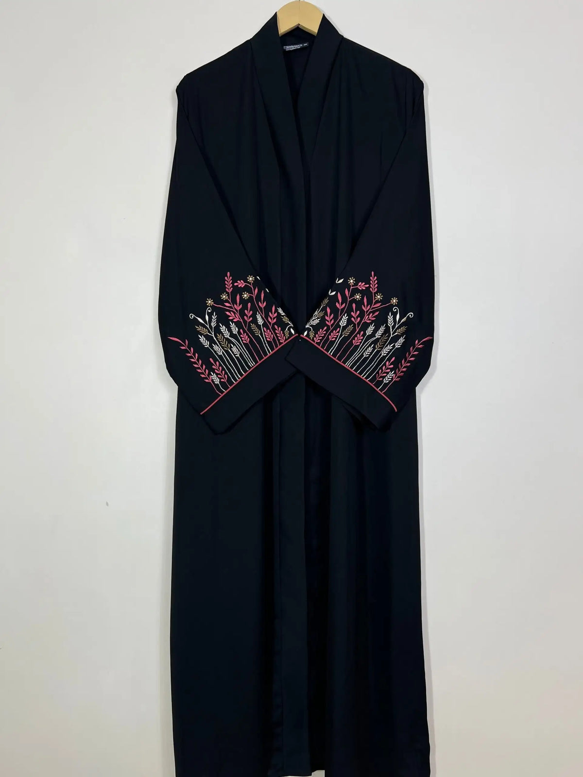 Black - Embroidered Bloom Abaya HJ1229 Main image