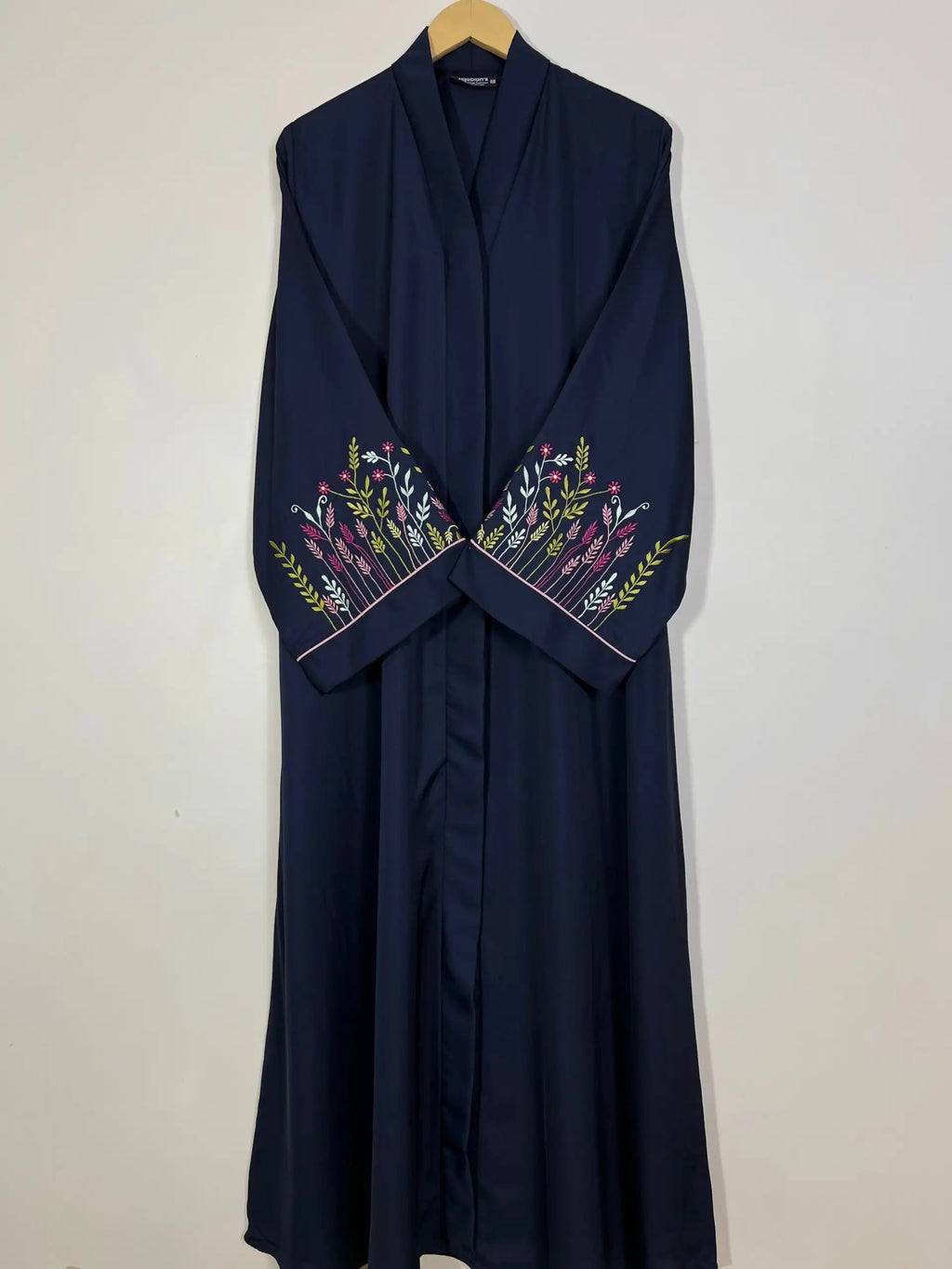 Blue - Embroidered Bloom Abaya HJ1230