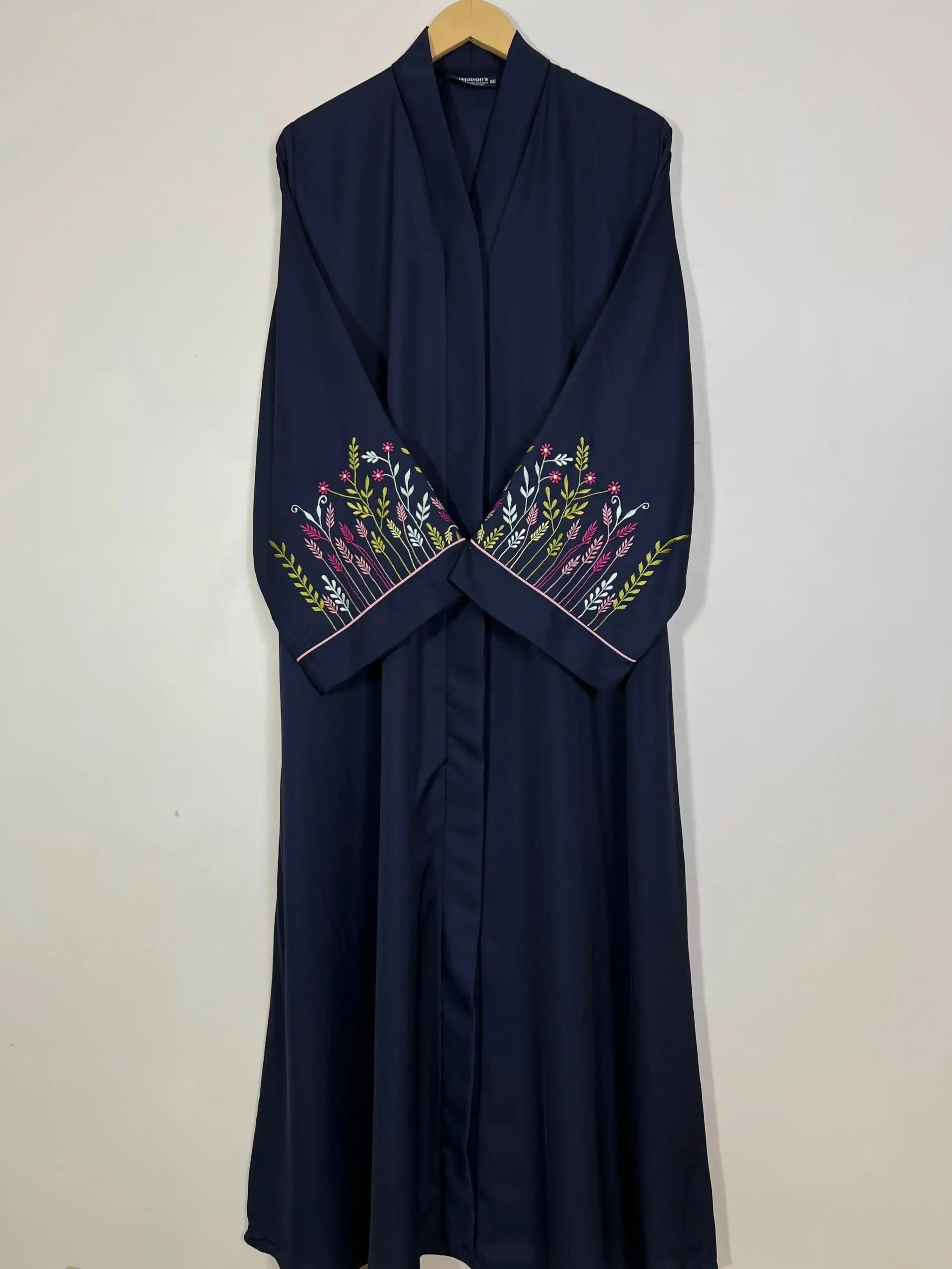 Blue - Embroidered Bloom Abaya HJ1230