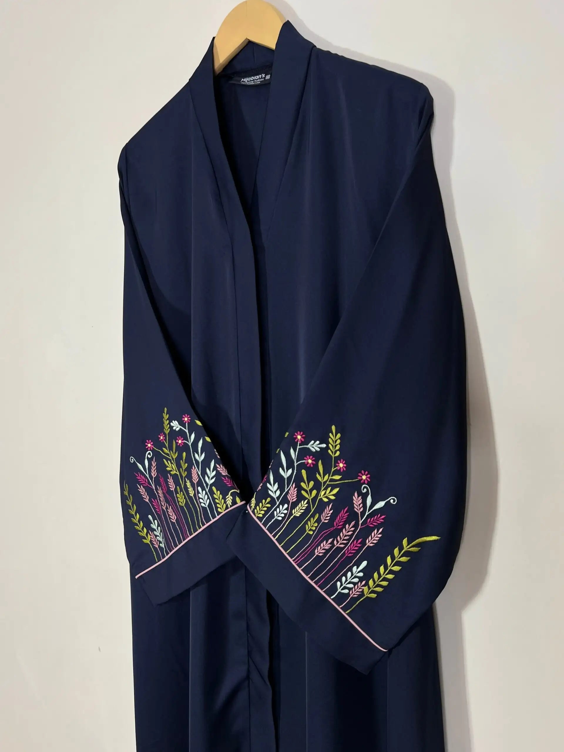 Blue - Embroidered Bloom Abaya HJ1230