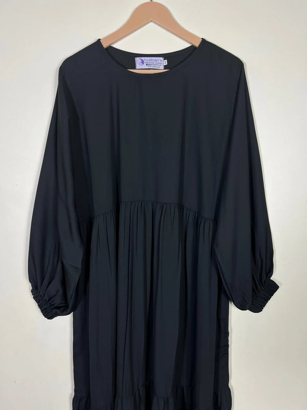 Black - Frill Maxi Abaya HJ0344