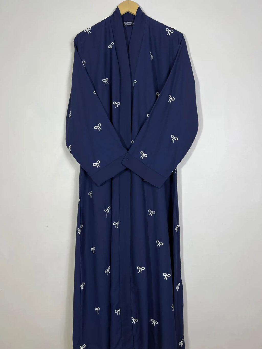 Navy Blue - Classic Bow Abaya HJ1165