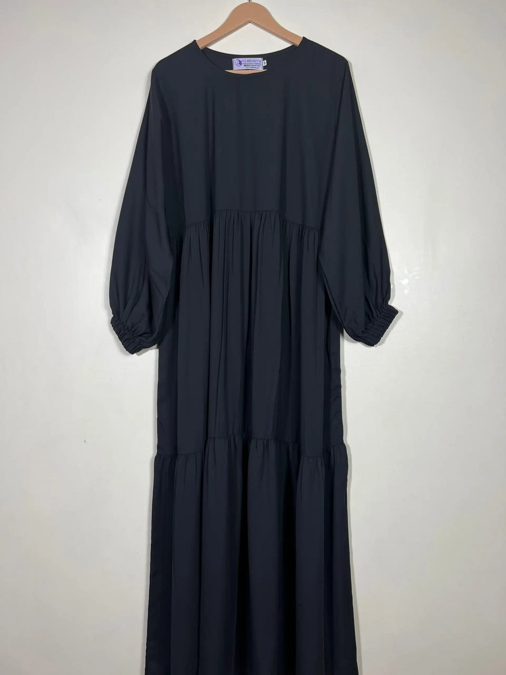 Black - Frill Maxi Abaya HJ0344