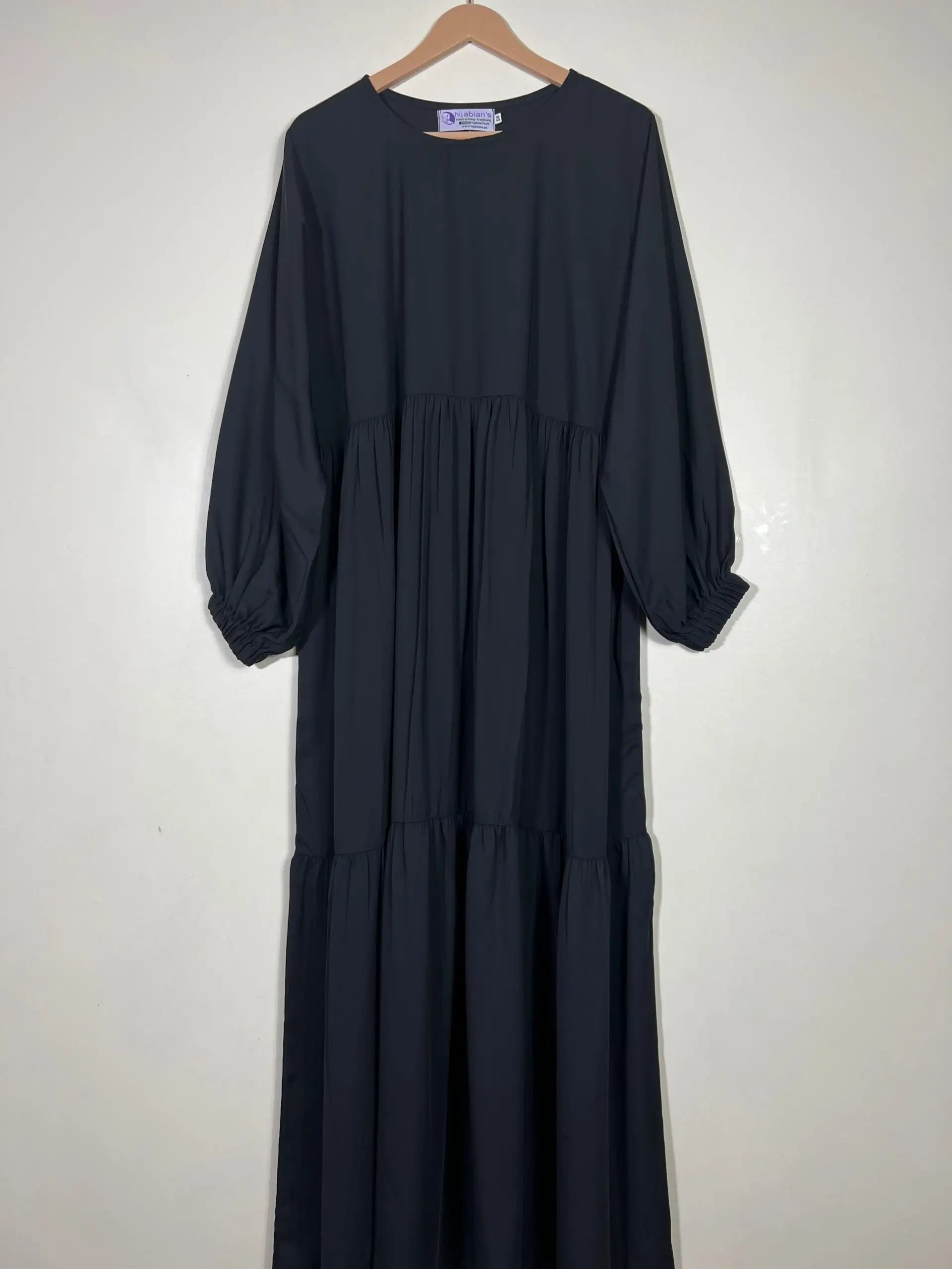 Black - Frill Maxi Abaya HJ0344