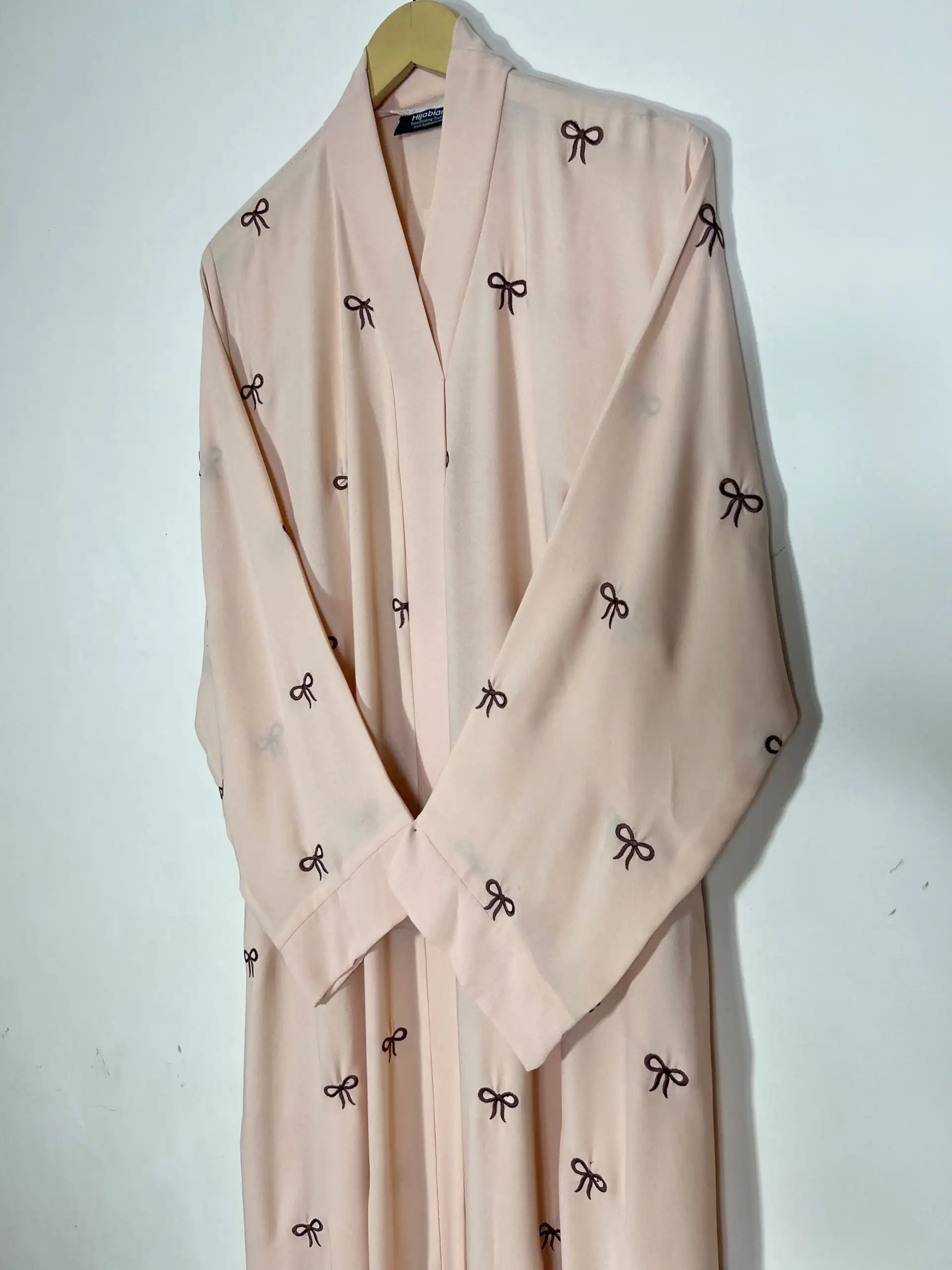 Apricot - Classic Bow Abaya HJ1270