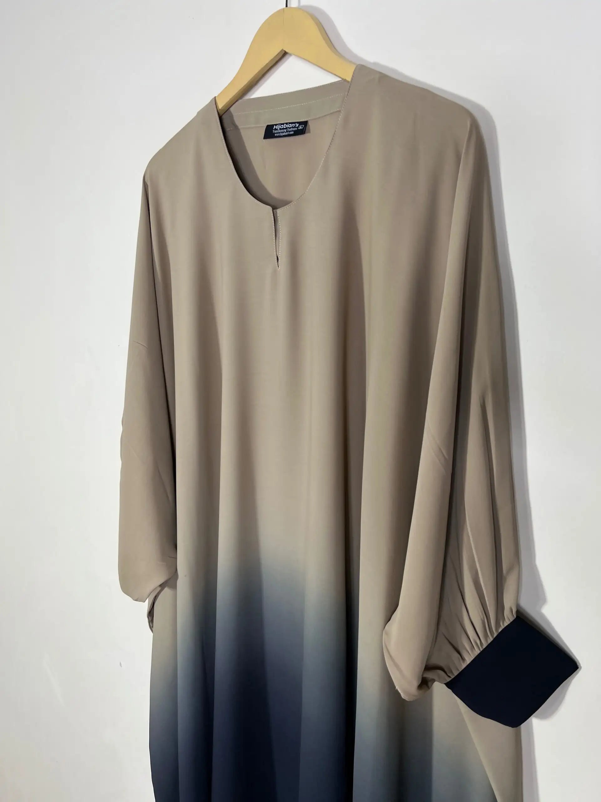 Camel - Dual Tone Butterfly Style Abaya HJ1187 Secondary image
