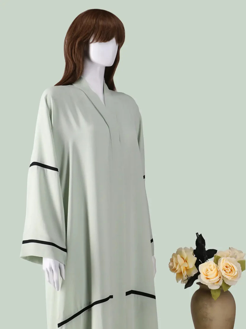 Pastel Mint Pipen Abaya HJ-001