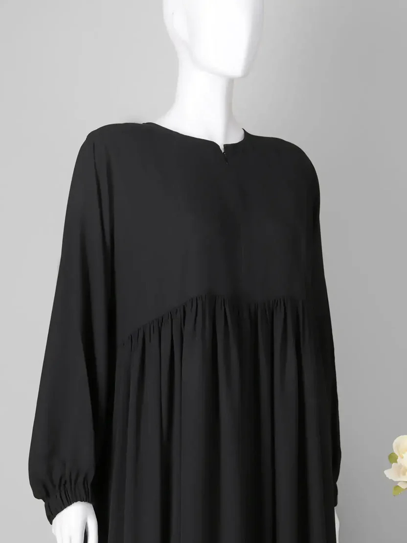 Front Chun Abaya With Zip and Elastic Sleeves HJ-005