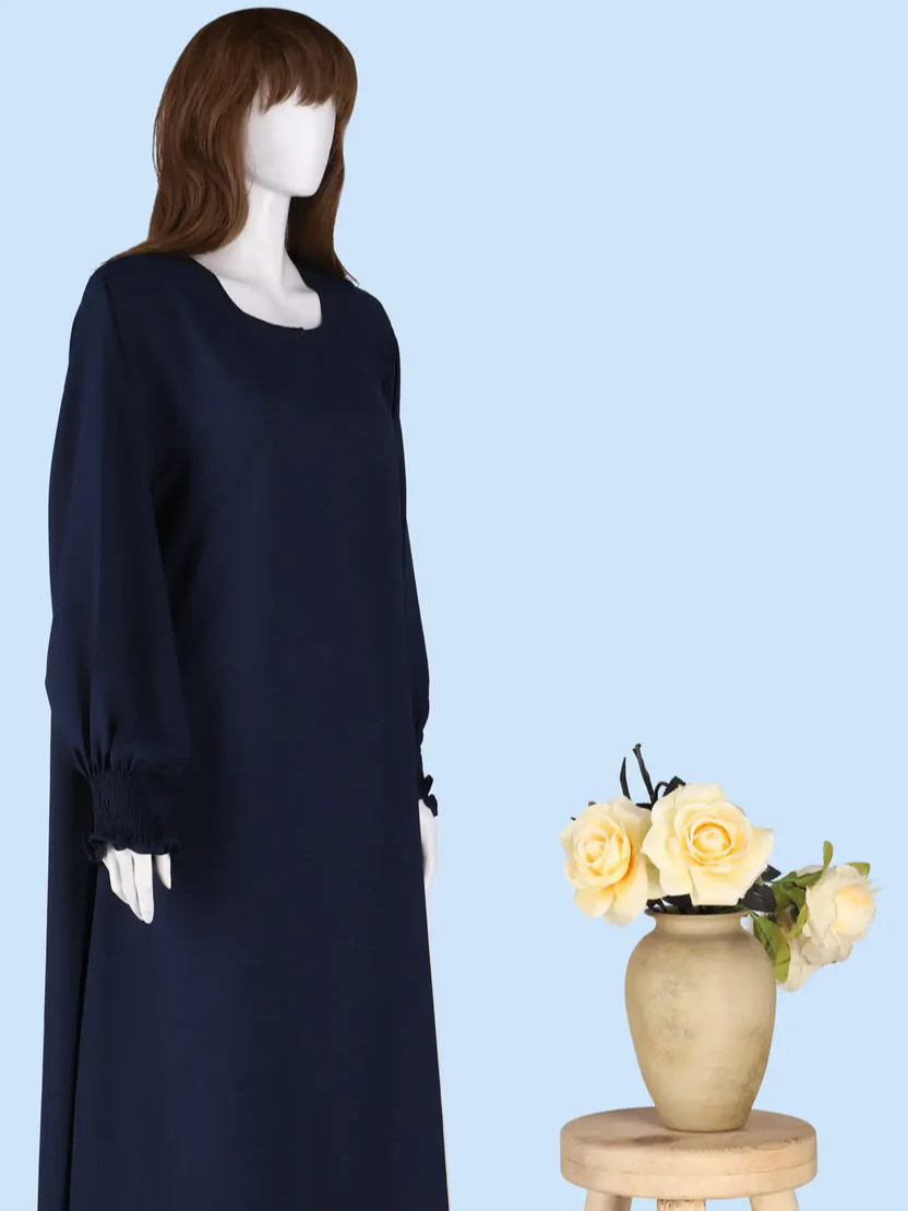 Navy Blue Maxi Abaya HJ-004