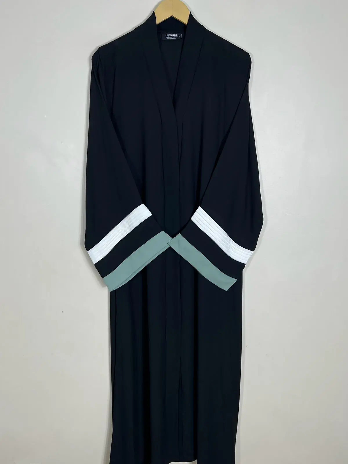 Sage - White Modest Pleated Abaya HJ1001 Main image
