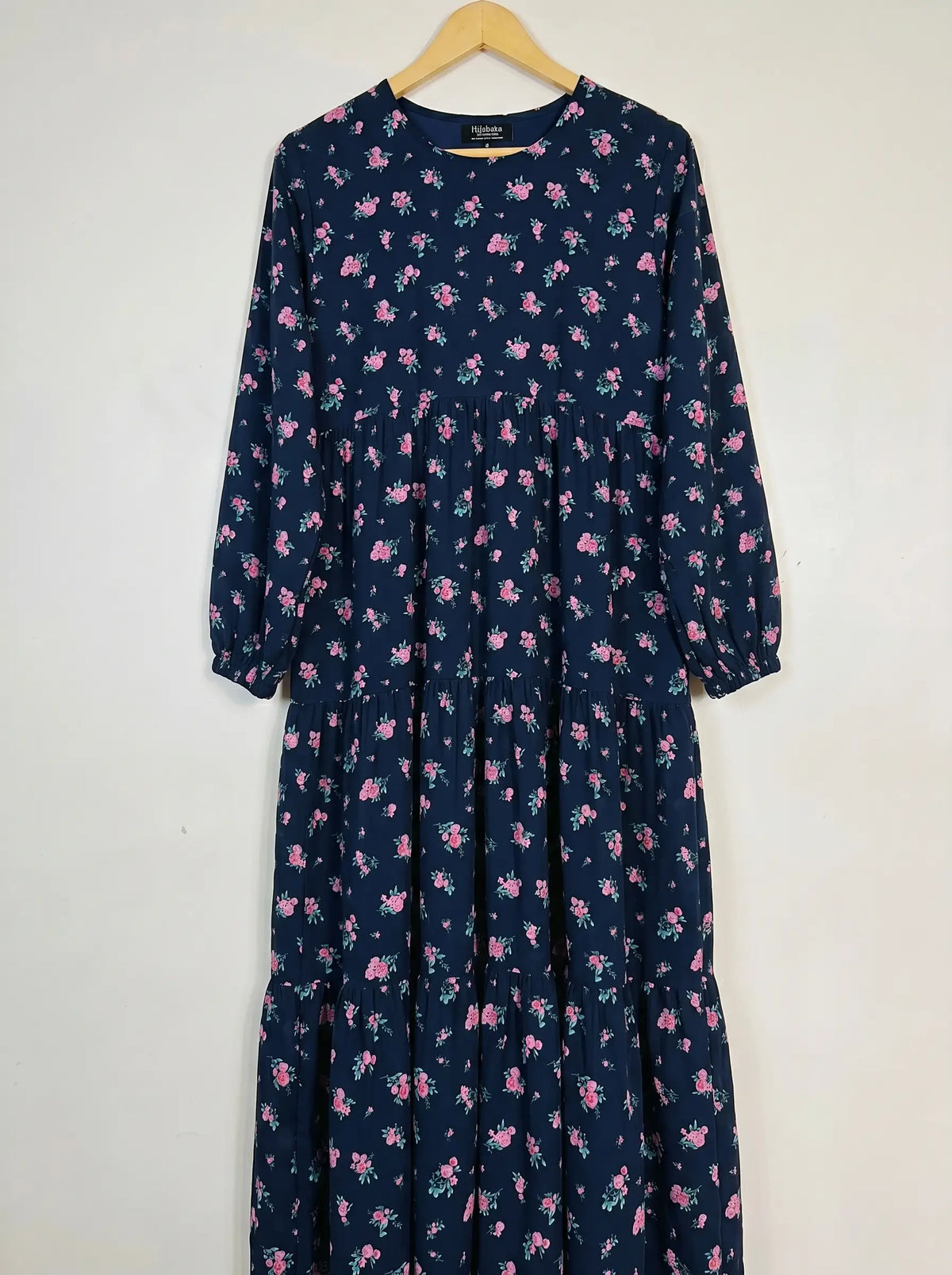 Blue Floral Frill Maxi -  Rosé Garden HJ1648 Main image