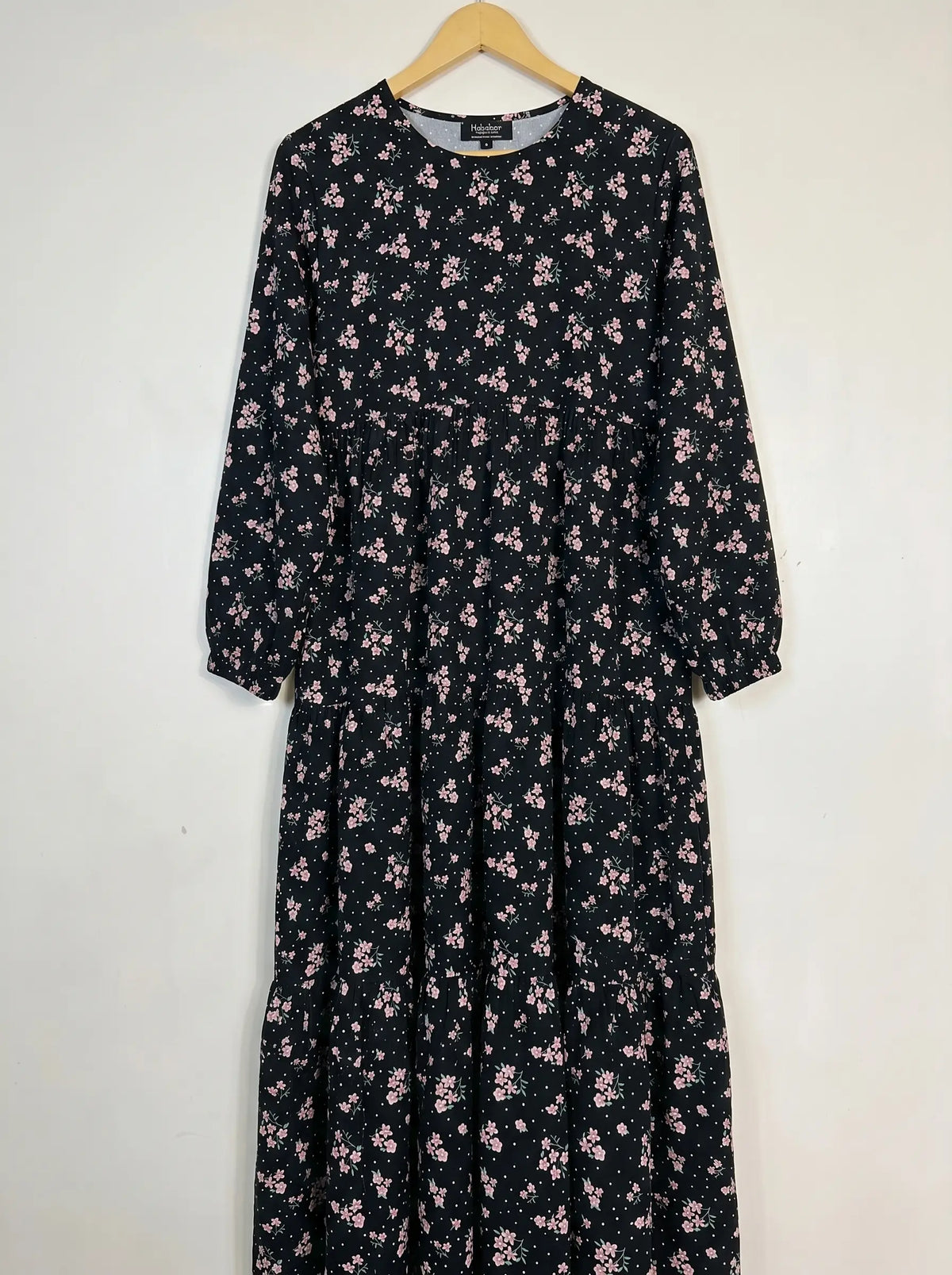 Black Floral Frill Maxi -  Blush Bloom HJ1645 Main image