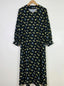 Black Floral Maxi Abaya - Midnight Meadow HJ1653