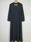 Black Floral Maxi Abaya - Frost Petal HJ1651
