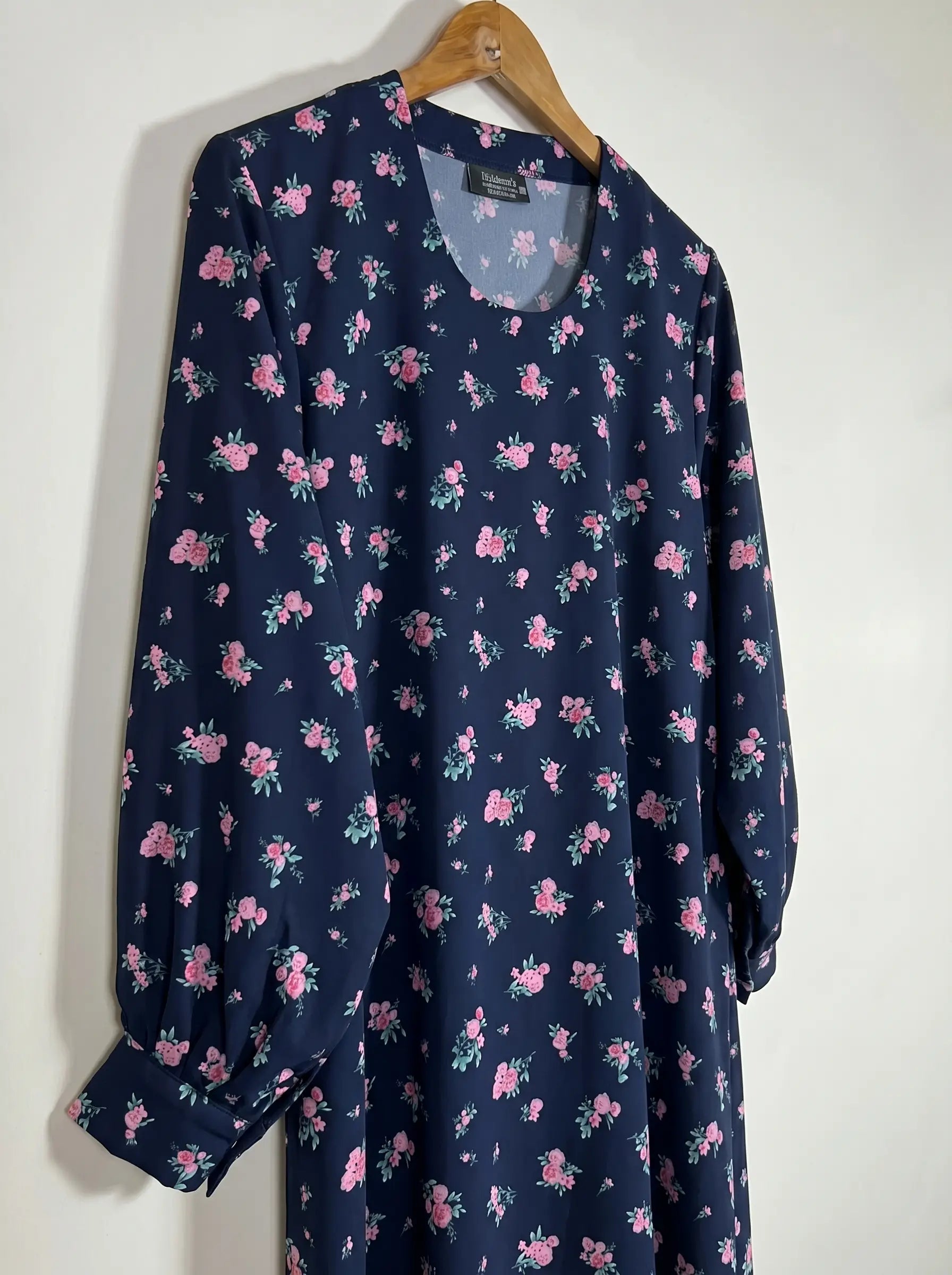 Blue Floral Maxi Abaya - Rose Garden HJ1649 Secondary image