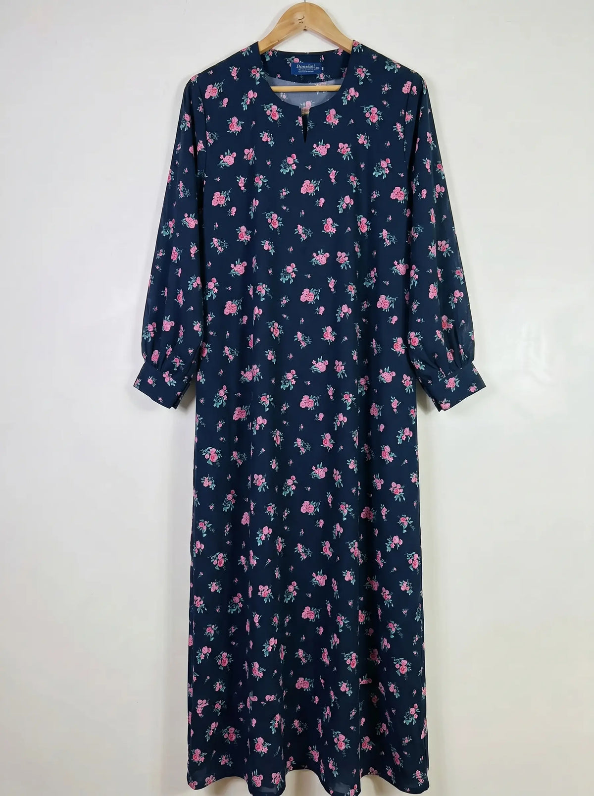 Blue Floral Maxi Abaya - Rose Garden HJ1649 Main image