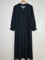Black Floral Maxi Abaya - Rosette Veil HJ1656