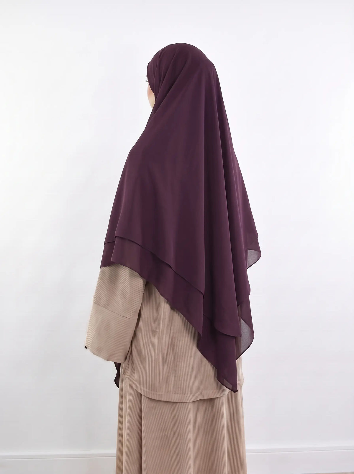 Square Chiffon Hijab - Deep Mauve Main image