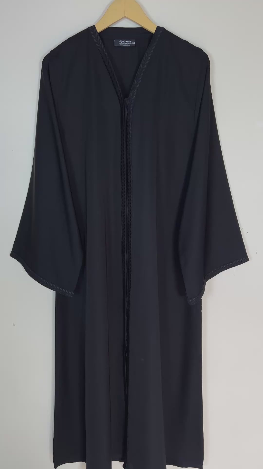 Black - Divine Embroidery Abaya HJ1433