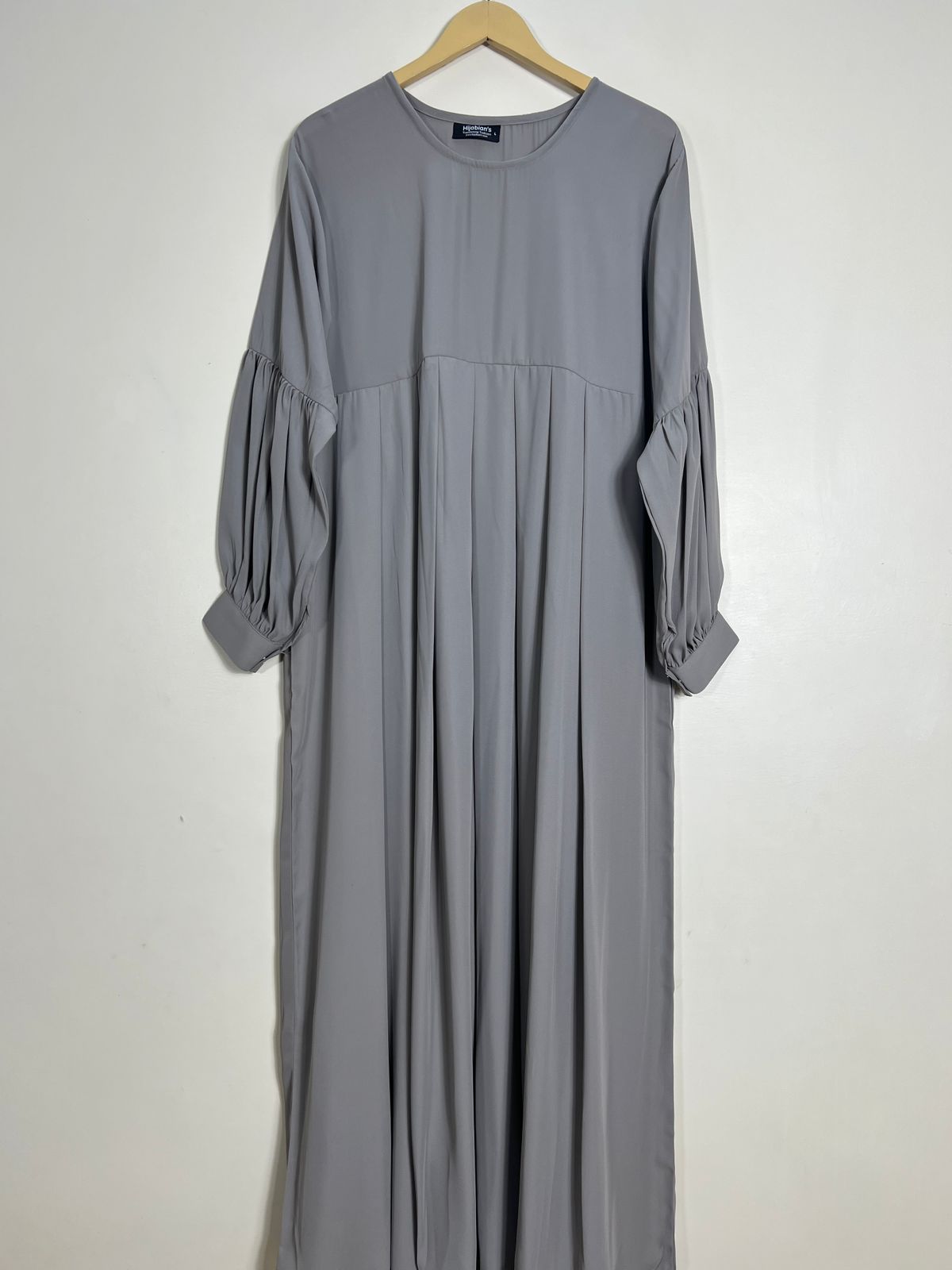 grey pleated