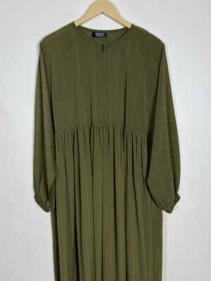 Olive Green - Elegant Zip Chun Abaya HJ0982 - Image 2