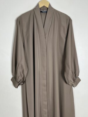 Peanut Brown - Front Open Abaya HJ1022 - Image 2