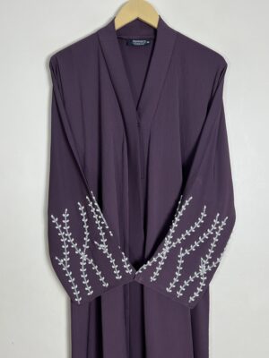 Purple - Elegant Allure Abaya HJ1028 - Image 2