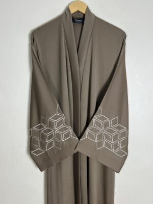 Peanut Brown - Sapphire Luxe Abaya HJ1008 - Image 2