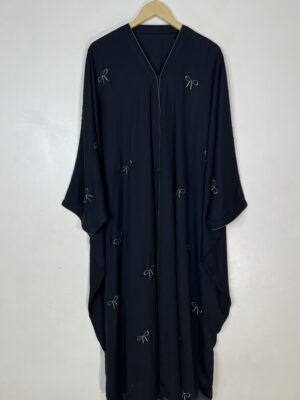 Green - Butterfly Bow Abaya HJ1072 - Image 1