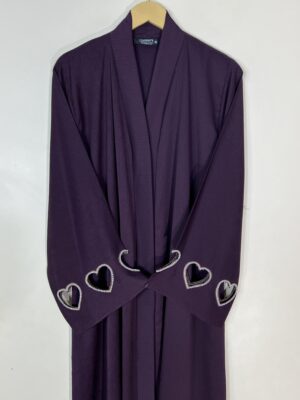 Raisin - Charmed Hearts Abaya HJ1083 - Image 2