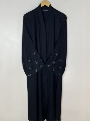 Green - Bow Sleeves Abaya HJ1091 - Image 1