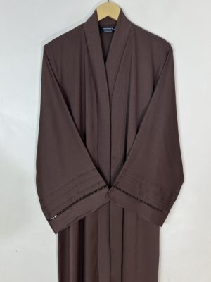 Chestnut - Ethereal Lace Abaya HJ1089 - Image 2