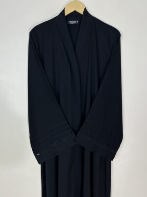 Black - Ethereal Lace Abaya HJ1090 - Image 2