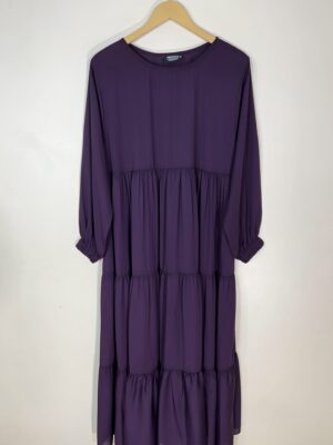 Purple - Frill Maxi Abaya HJ1074 - Image 1